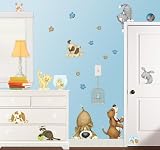 At the Pet Shop Dogs and Cats Wall Decor Stickers