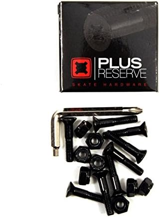 PLUS RESERVE HARDWARE 1in Phillips/Allen BLACK Skateboard Nuts &amp; Bolts