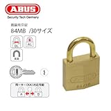 ABUS 真鍮 南京錠 84MB 30サイズ キー3本付属 世界で認められているABUS社製の標準的な南京錠 ポスト 下駄箱 ロッカー カバン おすすめ アバス 84MB/30