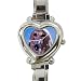 Afgan Hound Heart Shaped Italian Charm Dog Watch D97