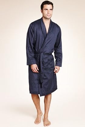 Pure Cotton Spotted Dressing Gown