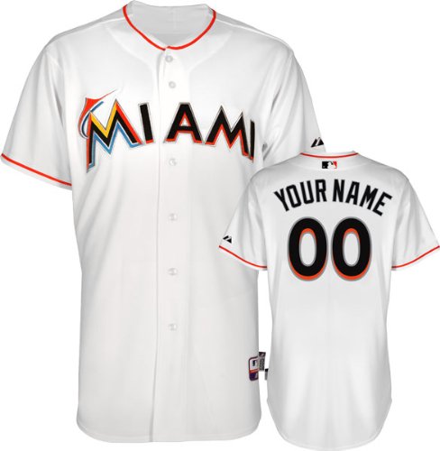 Miami Marlins Jersey: Personalized Home White Authentic Cool Baseâ