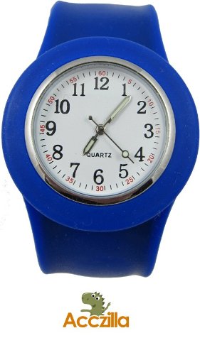 Acczilla Slap Watch - Silicone Slap On Watch - Royal Blue - Large
