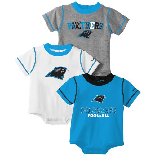 Reebok Carolina Panthers Infant 3 Piece Creeper Set