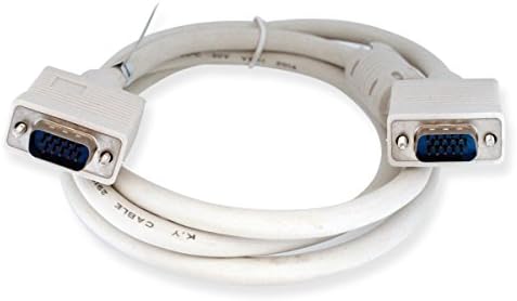Wireless Brothers Premium VGA Monitor Cable Male to Male Cable White (5 Feet)