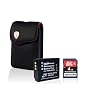Photoprimus Sparpaket: Original Tonino Lamborghini Stilllife Nappaleder Kameratasche,  Photoprimus Akku f�r Panasonic CGA-S007 mit hervorragenden 1.000mAh, ExtreMemory SDHC Card 4 GB Klasse 6!! F�r Panasonic Lumix DMC-TZ2/TZ3/TZ4/TZ5