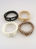 Fashion Jewelry ~ Faux Pearls Stretch Bracelet Set of 4