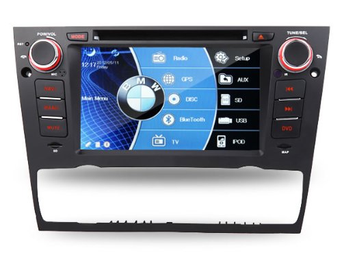 Auto D5114E 7''/18cm Autoradio DVD IPOD GPS Navi Navigation Bluetooth HD für BMW E90 E91 E92 E93 3er 2005-2011 Slide-Touchscreen, 4G Karte, Lenkrad-FB, PIP, Dualzone