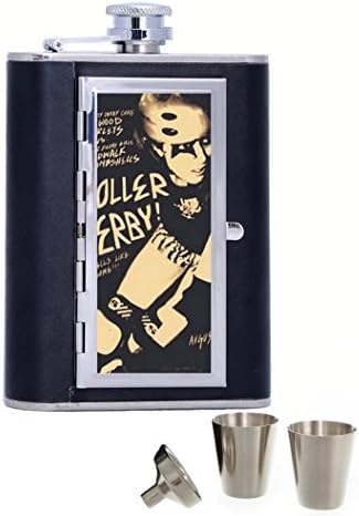 Roller Derby Baby! Custom Design Unique Stainless Steel 6 oz Flask Cigarette Case ID Wallet