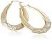 9ct Two Tone Gold AMC122948 Ladies Creole Earrings