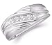 Men Diamond Wedding Ring 10k White Gold Engagement Band (0.25 Carat), Size 8