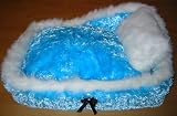 Pet Supplies : Blue Pet Bed W/ Pillow - Luxuriously Plush