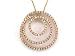 14K Rose (pink) Gold Diamond Swirls Pendant