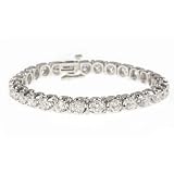 14k White Gold 10 Carat Diamond Tennis Bracelet (G-H,I1-I2), 7