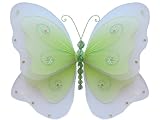 Hanging Nylon Butterfly Decorations - nursery bedroom wedding party shower room wall dcor 5 Green Sasha