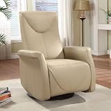 Rissanti 832 Orion Top Grain Leather Recliner in Almond