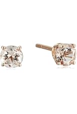 10k Rose Gold Morganite Stud Earrings