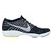 NIKE WOMENS FLYKNIT ZOOM AGILITY TRAINERS BLACK WHITE DARK GREY VOLT 698616 001