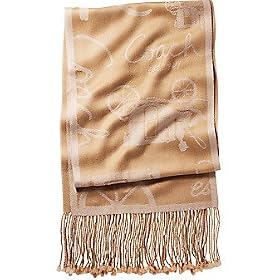 Buy AUTHENTIC COACH UNISEX WIDE HERITAGE 100% WOOL SCARF MUFFLER 98460 (Camel) by COACH
