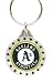 Pewter MLB Team Logo Key Ring - Oakland Athletics - A's