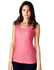 Per Una Ditsy Floral Textured Ripple Vest Top