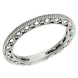 14k White 0.29 Ct Diamond Band Ring - Size 7.0