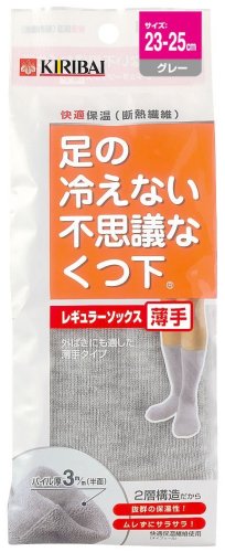 Cover image : 足の冷えない不思議靴下レギュラー薄手 25 グレー