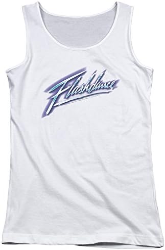 Flashdance Logo Juniors Tank Top Shirt 2X White