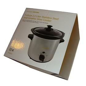 Full-size 2.5 Liter Stainless Steel Slow Cooker with Ceramic Pot by concept:kitchen