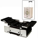 IMAGE OF Tz Case 3 Extendable Tray Cosmetic Case Silver