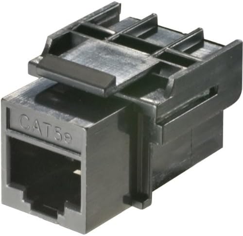 - Black CAT5e Keystone Coupler - 10-Pack
