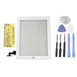 GoodsCity LCD Touch Screen Glass Digitizer,Tools and Adhesive for Apple iPad 2 - White
