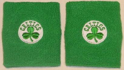 For Barefeet NBA Team Wristbands Pair Boston Celtics