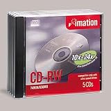 CD-RW Rewritable Discs - 650MB/74Min, 24x, Branded Surface, Silver, 25/Pack(sold in packs of 2)