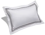 Pinzon Hotel Satin Stitch 400-Thread-Count Sateen Boudoir Pillow, Espresso
