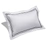 Pinzon Hotel Satin Stitch 400-Thread-Count Sateen Boudoir Pillow, Espresso