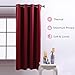 NICETOWN Room Darkening Blackout Red Curtain - (Burgundy Red) Home Decor Energy Smart Thermal Insulated Window Treatment Drape/Drapery for Kitchen, 52x63 Inch,1 Piece
