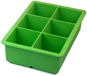 Tovolo 80-5552 King Cube Jumbo-Size Silicone Ice-Cube Tray, Green