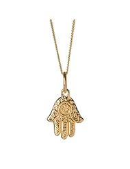 Baroni Dreamweaver Hamsa Necklace in 24K Gold Plate over Sterling