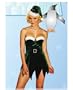 Santa'S Elf- 2 Pc. Costume Includes Velvet Strapless Dress With Attached Velvet Belt With Rhinestone Buckle And Matching Hat (As Shown,Small)
