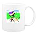 Mug with bulldog, bone, growling, dog, house