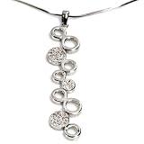 Silver Cubic Zirconia Necklaces, Size: 17 inches
