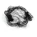 Generic Pack of 20pcs Hair Nets Invisible Elastic Edge Mesh 50cm Black