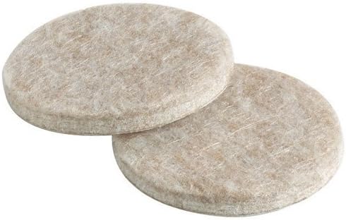 Bluesea 1-inch Self-stick Round Felt Pads Furniture Protector Value Pack 48 Pcs, Oatmeal