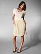 Iisli Bauhaus Natalie Dress in Gold Beige