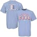 Mens Chicago Cubs Light Blue Ticket History T-shirt
