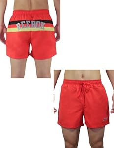 Reebok Mens High Performance Athletic Sports Shorts with Brief Lining L Red