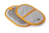Kuhn Rikon Non-Slip Pot Holders Set of 2, Grey/Orange