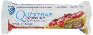 Quest Nutrition Protein Bars, Peanut Butter and Jelly,  2.12oz,  (Pack of 12)