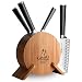 Ginsu 7107 5-Piece Round Bamboo Knife Set with Block